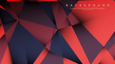 Koyu kırmızı bir arada vektör üçgen arka plan. Degradeler ve saydamlık ile geometrik illüstrasyon tarzı.