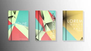 Degrade minimal geometrik desen. üçgen kapak arka plan tasarımı. pastel renkler