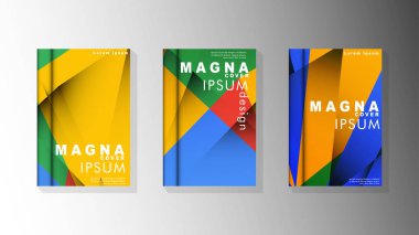 Degrade minimal geometrik desen. renklerle üçgen kapak arka plan tasarımı