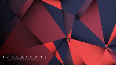 Koyu kırmızı bir arada vektör üçgen arka plan. Degradeler ve saydamlık ile geometrik illüstrasyon tarzı.