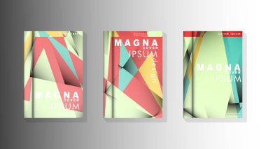 Degrade minimal geometrik desen. üçgen kapak arka plan tasarımı. pastel renkler