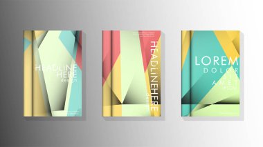 Degrade minimal geometrik desen. üçgen kapak arka plan tasarımı. pastel renkler