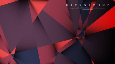 Koyu kırmızı bir arada vektör üçgen arka plan. Degradeler ve saydamlık ile geometrik illüstrasyon tarzı.