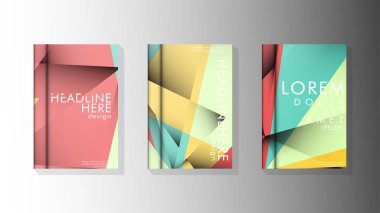 Degrade minimal geometrik desen. üçgen kapak arka plan tasarımı. pastel renkler