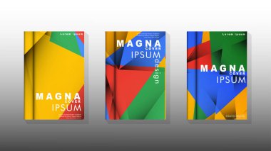 Degrade minimal geometrik desen. renklerle üçgen kapak arka plan tasarımı