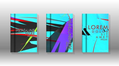 Kitap Kapağı renkli geometrik arka planlar.