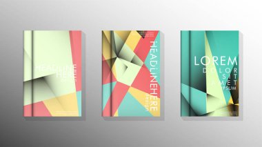 Degrade minimal geometrik desen. üçgen kapak arka plan tasarımı. pastel renkler