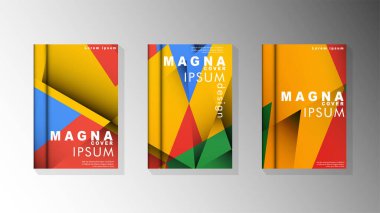 Degrade minimal geometrik desen. renklerle üçgen kapak arka plan tasarımı