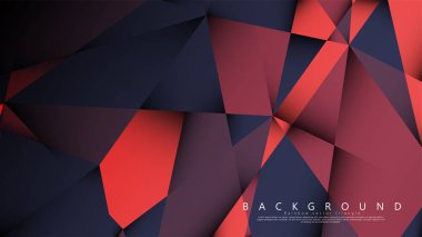 Koyu kırmızı bir arada vektör üçgen arka plan. Degradeler ve saydamlık ile geometrik illüstrasyon tarzı.