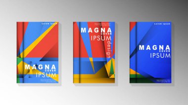 Degrade minimal geometrik desen. renklerle üçgen kapak arka plan tasarımı