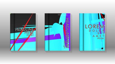 Geometrik tasarım arka planlı kapak kitabı.