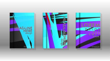 Geometrik tasarım arka planlı kapak kitabı.