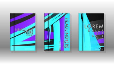 Geometrik tasarım arka planlı kapak kitabı.