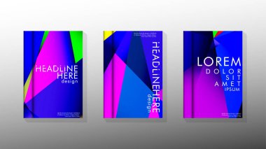 Degradeler ve saydamlık ile geometrik illüstrasyon tarzı. kitap kapağı tasarımı