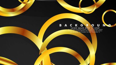 Lüks parlak altın daireler ile soyut metal vektör arka plan