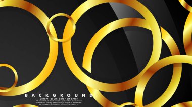 Lüks parlak altın daireler ile soyut metal vektör arka plan