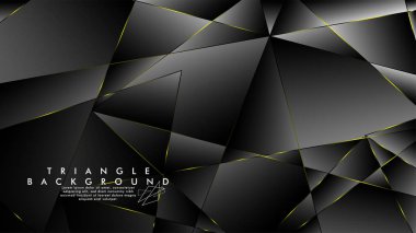 Soyut Arka Plan Geometrik Lüks çokgen desenleri ve Sarı üçgen çizgileri ile