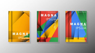 Degrade minimal geometrik desen. renklerle üçgen kapak arka plan tasarımı