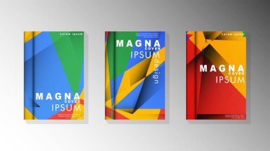 Degrade minimal geometrik desen. renklerle üçgen kapak arka plan tasarımı