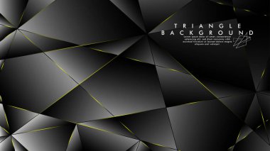 Soyut Arka Plan Geometrik Lüks çokgen desenleri ve Sarı üçgen çizgileri ile