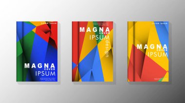 Degrade minimal geometrik desen. renklerle üçgen kapak arka plan tasarımı