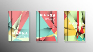 Degrade minimal geometrik desen. üçgen kapak arka plan tasarımı. pastel renkler