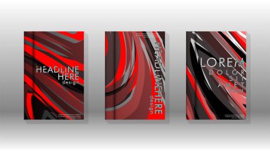 Dalga elemanları ile soyut kapak. kitap tasarım konsepti. Fütüristik iş düzeni.