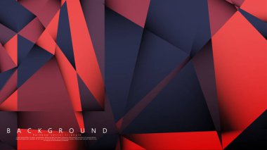 Koyu kırmızı bir arada vektör üçgen arka plan. Degradeler ve saydamlık ile geometrik illüstrasyon tarzı.