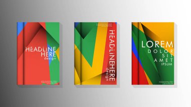 Degrade minimal geometrik desen. renklerle üçgen kapak arka plan tasarımı