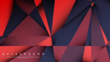 Koyu kırmızı bir arada vektör üçgen arka plan. Degradeler ve saydamlık ile geometrik illüstrasyon tarzı.
