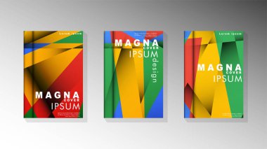 Degrade minimal geometrik desen. renklerle üçgen kapak arka plan tasarımı