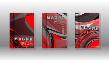 Dalga elemanları ile soyut kapak. kitap tasarım konsepti. Fütüristik iş düzeni.