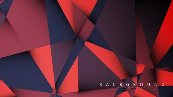 Fond triangle vectoriel avec une combinaison de rouge foncé. Style d'illustration géométrique avec dégradés et transparence . — Image vectorielle
