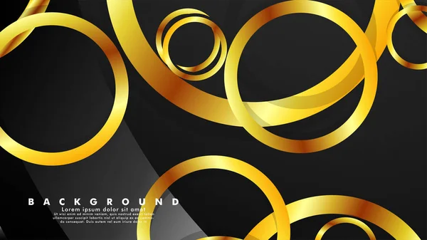 Abstrakte Metall-Vektor Hintergrund mit luxuriösen glänzenden goldenen Kreisen — Stockvektor