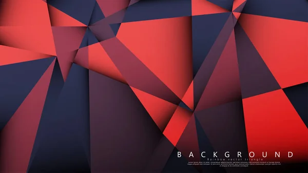 Fondo del triángulo vectorial con una combinación de rojo oscuro. Estilo de ilustración geométrica con gradientes y transparencia . — Vector de stock