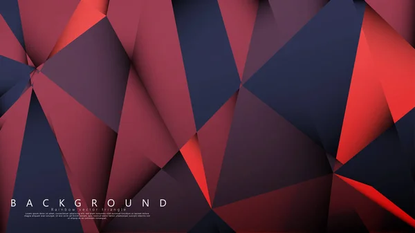 Fondo del triángulo vectorial con una combinación de rojo oscuro. Estilo de ilustración geométrica con gradientes y transparencia . — Vector de stock