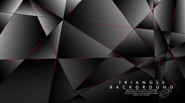 Soyut Arka Plan Geometrik Lüks çokgen desenleri ve Kırmızı üçgen çizgileri ile