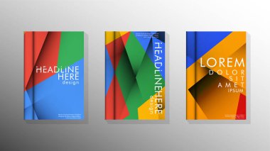 Degrade minimal geometrik desen. renklerle üçgen kapak arka plan tasarımı