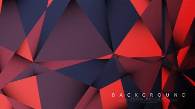 Koyu kırmızı bir arada vektör üçgen arka plan. Degradeler ve saydamlık ile geometrik illüstrasyon tarzı.