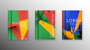 Degrade minimal geometrik desen. renklerle üçgen kapak arka plan tasarımı