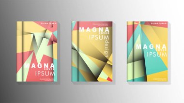 Degrade minimal geometrik desen. üçgen kapak arka plan tasarımı. pastel renkler