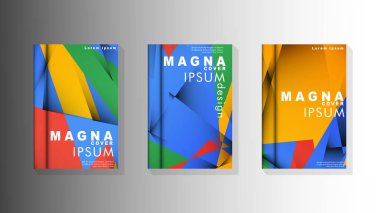 Degrade minimal geometrik desen. renklerle üçgen kapak arka plan tasarımı