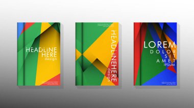 Degrade minimal geometrik desen. renklerle üçgen kapak arka plan tasarımı