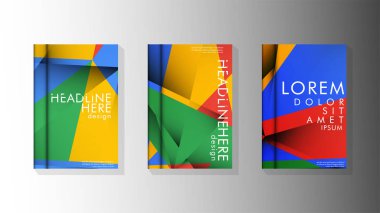 Degrade minimal geometrik desen. renklerle üçgen kapak arka plan tasarımı