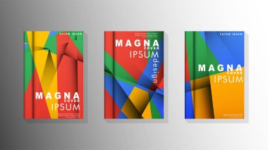 Degrade minimal geometrik desen. renklerle üçgen kapak arka plan tasarımı