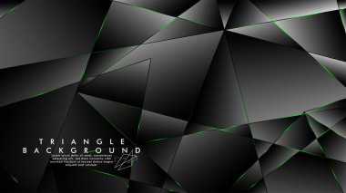 Soyut Arka Plan Geometrik Lüks çokgen desenleri ve Yeşil üçgen çizgileri ile