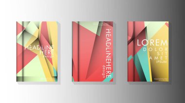 Degrade minimal geometrik desen. üçgen kapak arka plan tasarımı. pastel renkler