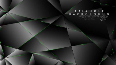Soyut Arka Plan Geometrik Lüks çokgen desenleri ve Yeşil üçgen çizgileri ile