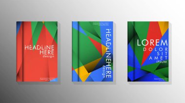 Degrade minimal geometrik desen. renklerle üçgen kapak arka plan tasarımı