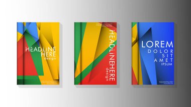 Degrade minimal geometrik desen. renklerle üçgen kapak arka plan tasarımı